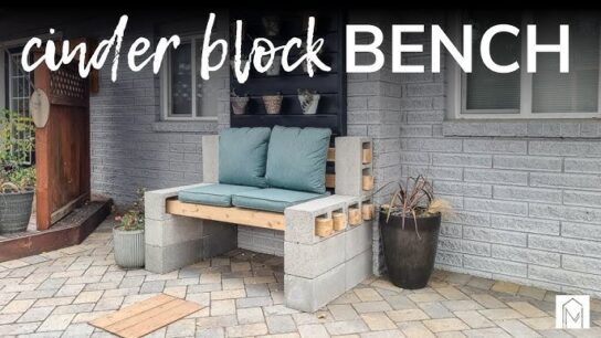 cinder block bench