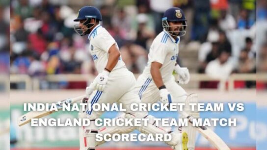 india national cricket team vs england cricket team match scorecard