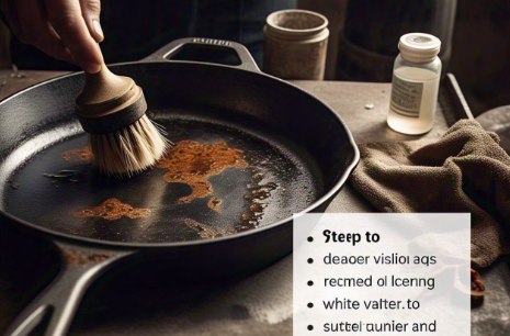 how to remove rust from cast iron